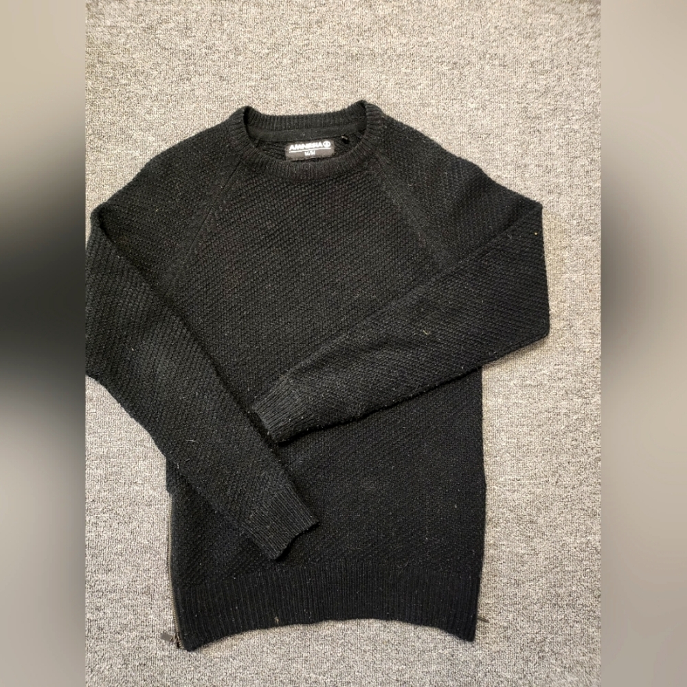 Amnesia Slim Fit Knit Sweater w/ Zippered sides